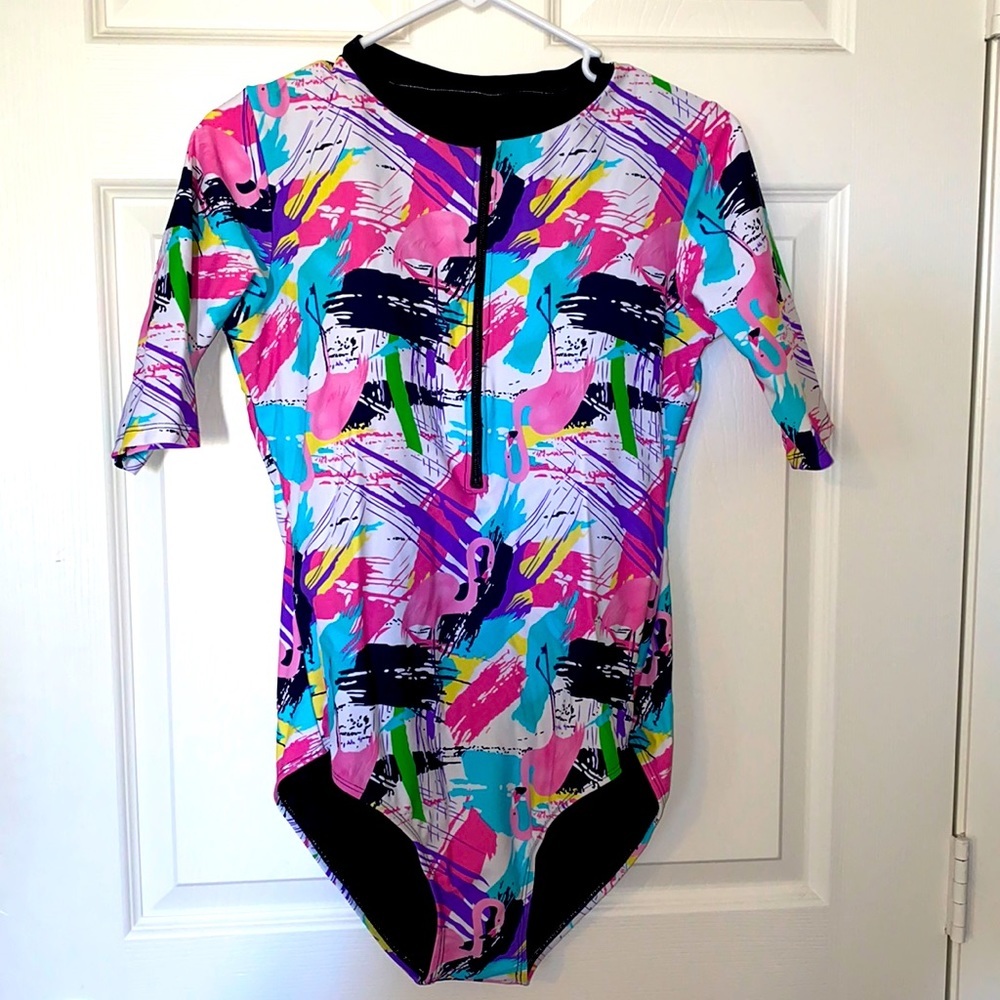 3/4 sleeve rash guard swim suit